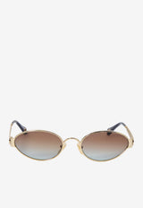 Holly Metal Oval Sunglasses