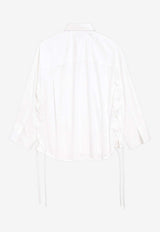 Balenciaga Lace-Up Buttoned Shirt White 857835TRM289000_White_44824480