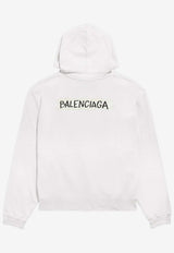 Balenciaga Masking Tape Logo Zip-Up Sweatshirt Off-white 850338TTVL79012_DIRTY WHITE_44824483
