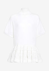 Alaïa Peplum Wool Knit Top White AA9H1393K164C000_White_48013892
