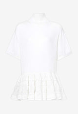 Alaïa Peplum Wool Knit Top White AA9H1393K164C000_White_48013892