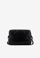 Balenciaga Logo Print Leather Camera Bag Black 8455921VG871000_Black_48028983