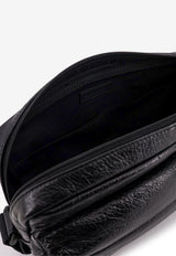 Balenciaga Logo Print Leather Camera Bag Black 8455921VG871000_Black_48028983