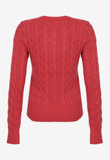 Polo Ralph Lauren Embroidered Pony Cable Knit Cardigan Red 211971868503_NANTUCKETRED_48136942