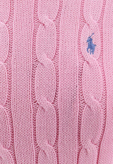 Polo Ralph Lauren Cable Knit Logo Sweater Pink 211971869010_CARMELPINK_48136870