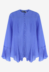 Polo Ralph Lauren Buttoned Flared Blouse Blue 211A96168001_INDIGOSKY_43228942