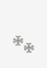Tory Burch Double T Crystal Paved Earrings Silver 158535042_98ddcd2b-bb15-460e-a710-3cadb0efb70a