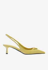 Leather Slingback Pumps