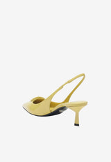 Leather Slingback Pumps