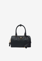 Small Saffiano Leather Top-Handle Bag