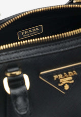 Small Saffiano Leather Top-Handle Bag