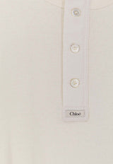 Chloé Ribbed Knit Long-Sleeved Top White CH26SJH29185107_Iconic Milk_41114692