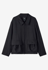 Y-3 Embroidered Zip-Up Jacket Black KS7648Black_Black_44824354
