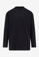Y-3 Logo Print Long-Sleeved T-shirt Black KQ9778Black_Black_44824330
