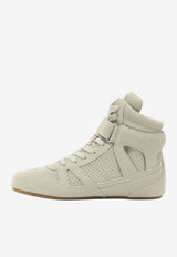 Leather High-Top Sneakers