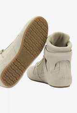 Leather High-Top Sneakers