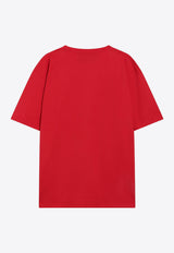 Crewneck T-shirt with Panther-Print