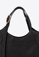 Longchamp XL Le Foulonné Leather Hobo Bag Black 10331021/R_LONG-001