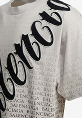 Balenciaga Big B Printed T-shirt White 764235TTVN99081_7d707347-1f37-4737-a5ff-2538042f96df