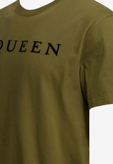 Alexander McQueen Logo Print T-shirt Green 847750QTAD50314_8d408875-332d-4972-9fdc-ab3c316c1bed
