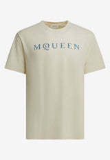 Alexander McQueen Logo Print T-shirt White 847750QTAD50997_b05c32ce-bda1-4fe4-b7db-8359f784081a