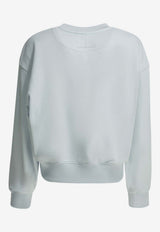 Alexander McQueen Logo Print Crewneck Sweatshirt Light Blue 857405QLAE94602_9d6ad9c9-1469-4fac-855e-f92497e87d47