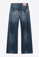 Straight-Leg Washed Jeans
