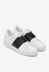 Leather Low-Top Sneakers with Studs