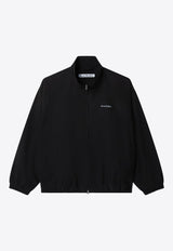 Logo-Embroidered Zip-Up Jacket