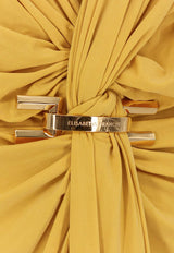 Elisabetta Franchi Belted Draped Maxi Dress Yellow ABR2961E2EV4_Sun_41973254