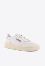 Autry Medalist Leather Low-Top Sneakers White AULWLL16WHT PINK_White_44128596