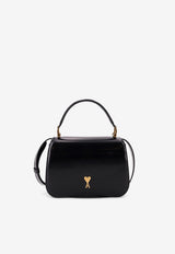 AMI PARIS Paris Paris Glazed Leather Top Handle Bag Black ULL718AL0139001_Black_48013903