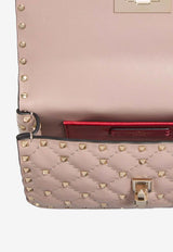 Valentino Small Rockstud Spike Nappa Leather Shoulder Bag Pink 8W2B0123NAPP45_POUDRE_42176929