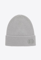 Cashmere Beanie with Logo-Patch