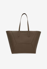 Brunello Cucinelli Bc Duo Hammered Leather Tote Bags Brown MBDKD2571C9357_Mud_40000197