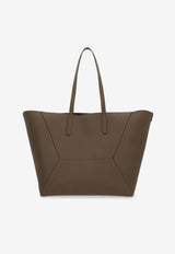 Brunello Cucinelli Bc Duo Hammered Leather Tote Bags Brown MBDKD2571C9357_Mud_40000197