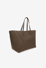 Brunello Cucinelli Bc Duo Hammered Leather Tote Bags Brown MBDKD2571C9357_Mud_40000197