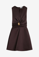 Elisabetta Franchi Sleeveless Mini Dress Brown AB87261E2644_Brown_41973270
