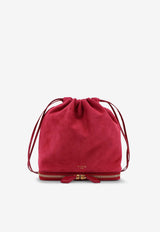 Alaïa Le Pochon Suede Bucket Bag Red AA1L2029CA577424_FRAMBOISE_48136869