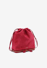Alaïa Le Pochon Suede Bucket Bag Red AA1L2029CA577424_FRAMBOISE_48136869