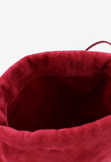 Alaïa Le Pochon Suede Bucket Bag Red AA1L2029CA577424_FRAMBOISE_48136869