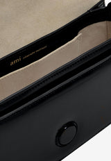 AMI PARIS Paris Paris Glazed Leather Shoulder Bag Black ULL719AL0139001_Black_48013821