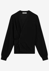 Asymmetric Wool-Blend Cardigan