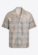 Check-Pattern Short-Sleeved Shirt