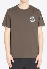 Crewneck T-shirt with Logo-Patch