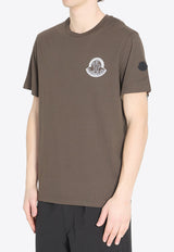 Crewneck T-shirt with Logo-Patch