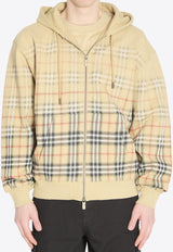 Check Zip-Up Hooded Sweatshirts