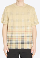 Check Fadded Crewneck T-shirt