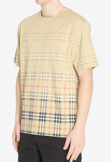 Check Fadded Crewneck T-shirt