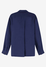 Brunello Cucinelli Long-Sleeved Linen Shirt Blue MM6840618C011_Blue_40000169